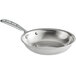 A Vollrath stainless steel frying pan with a chrome plated handle.