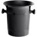 A black plastic wine bucket with handles.