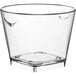 A clear plastic wine bucket with a handle.