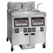 A Henny Penny natural gas open fryer with two wells and Computron 8000 controls.