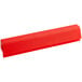 A red rectangular silicone clip with a white background.