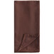 A folded Oxford Chocolate Brown cloth napkin on a white background.