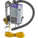 A ProTeam GoFit backpack vacuum with a hose.