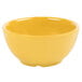 A yellow GET Diamond Mardi Gras melamine bowl.