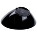A black slanted melamine bowl with a lid.
