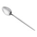 An Acopa Odin stainless steel teaspoon with a long handle and a silver finish.