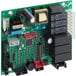 A green Main Street Equipment relay control board with many different components.