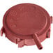 A red plastic Main Street Equipment pressure switch cover with a circular hole.