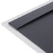 A Menu Solutions Alumitique aluminum menu board with black leather edges.