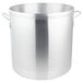 A large silver Vollrath Wear-Ever stock pot with two handles.