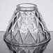 A Sterno clear glass table lamp shade with a diamond pattern.
