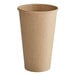 A brown Choice paper hot cup with a lid.