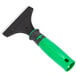 An Unger ErgoTec scraper with a green and black ergonomic handle.