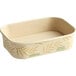 A World Centric rectangular container with a green leaf design.