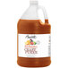A gallon jug of Amoretti Passion Fruit Orange Guava craft puree with a white cap and label.