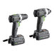 Two Genesis 20V Lithium-Ion cordless drill batteries.