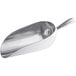 A silver Choice one-piece aluminum scoop with a handle.