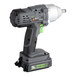 A Genesis cordless impact wrench with a green LED light on it.