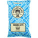 A blue bag of The Frozen Bean Caramel Latte Blended Ice Coffee Mix with white text.