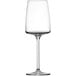 A Schott Zwiesel white wine glass with a long stem.