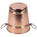 An American Metalcraft hammered copper wine bucket with a metal ring.