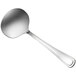 A silver Oneida stainless steel gravy ladle with a handle.