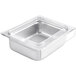 Clear Stacker for 1/2 Size Stainless Steel Hotel Pans with a lid.