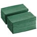 A stack of Choice hunter green paper napkins.