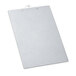 A white rectangular Menu Solutions aluminum clipboard with a metal clip.
