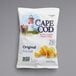 A case of 56 bags of Cape Cod original sea salt potato chips.