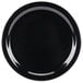 A black Carlisle Kingline melamine plate.