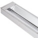 A silver rectangular APW Wyott Calrod strip warmer with screws.