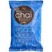 A blue package of David Rio Elephant Vanilla Chai Tea Latte Mix on a blue surface.