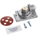 A metal Liquid Propane to Natural Gas Conversion Kit for Fryer Millivolt Gas Valve with screws and nuts.