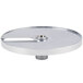 A Robot Coupe 3/16" stainless steel slicing disc with a handle.