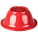 A red Carlisle melamine nappie bowl.