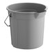 A gray plastic Lavex bucket with a handle.