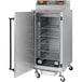 A Southern Pride SC-300 stainless steel electric smoker with a door open.