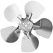 A close up of a metal fan for a Carnival King RBD5G series refrigerated beverage dispenser.
