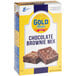 A Gold Medal brownie mix box on a white background.