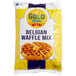 A bag of Gold Medal Belgian Waffle Mix on a white background.