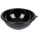 A black Fineline PET plastic bowl with a handle.
