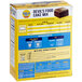 A yellow and blue box of Gold Medal Devil's Food Cake Mix with instructions on the front.