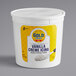 A white tub of Gold Medal vanilla creme icing with a yellow label.