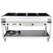 A stainless steel Vollrath electric hot food table with four sealed wells.