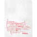 A white paper bag with red text reading "Choice Pizza" and "Fresh Hot Delicious"