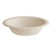 A white EcoChoice bagasse bowl with a rim.