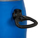 A blue Jescraft barrel with a black handle.