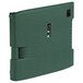 A green plastic Cambro door with buttons.