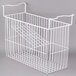 A white wire basket with a handle designed for EURO Freezers.